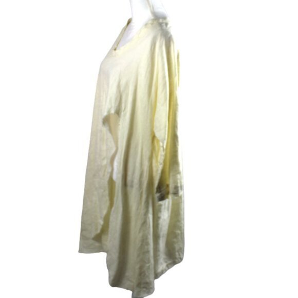 Tina Givens Ivory Penelope Oversized Lagenlook Long Sleeve Long Shirt, SM/Med - Picture 7 of 11